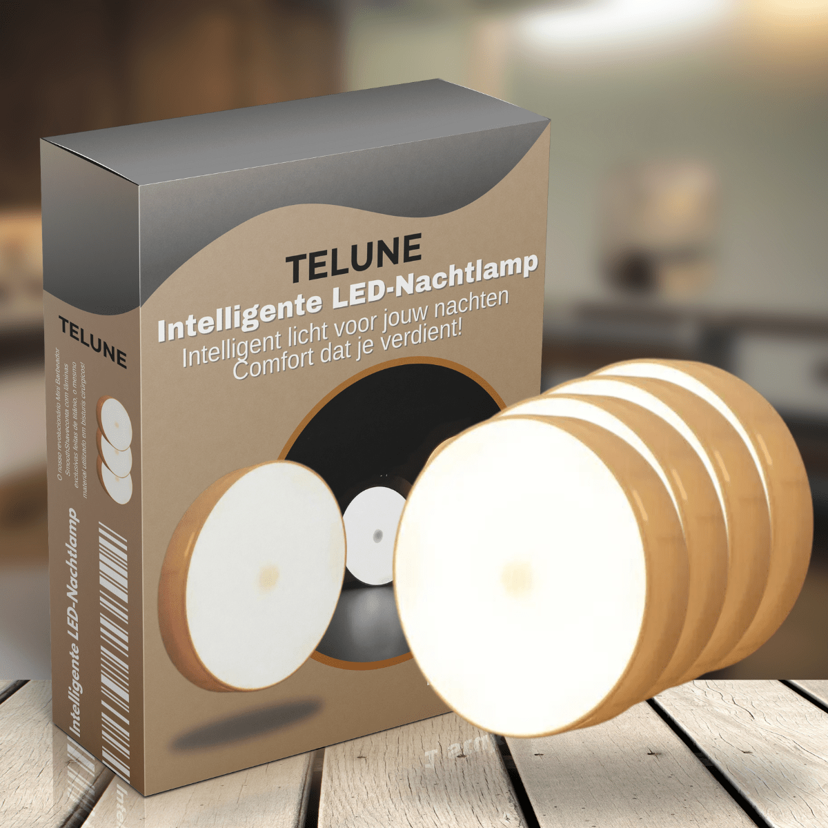 Intelligente LED-Nachtlamp – Koop 2, Ontvang 4