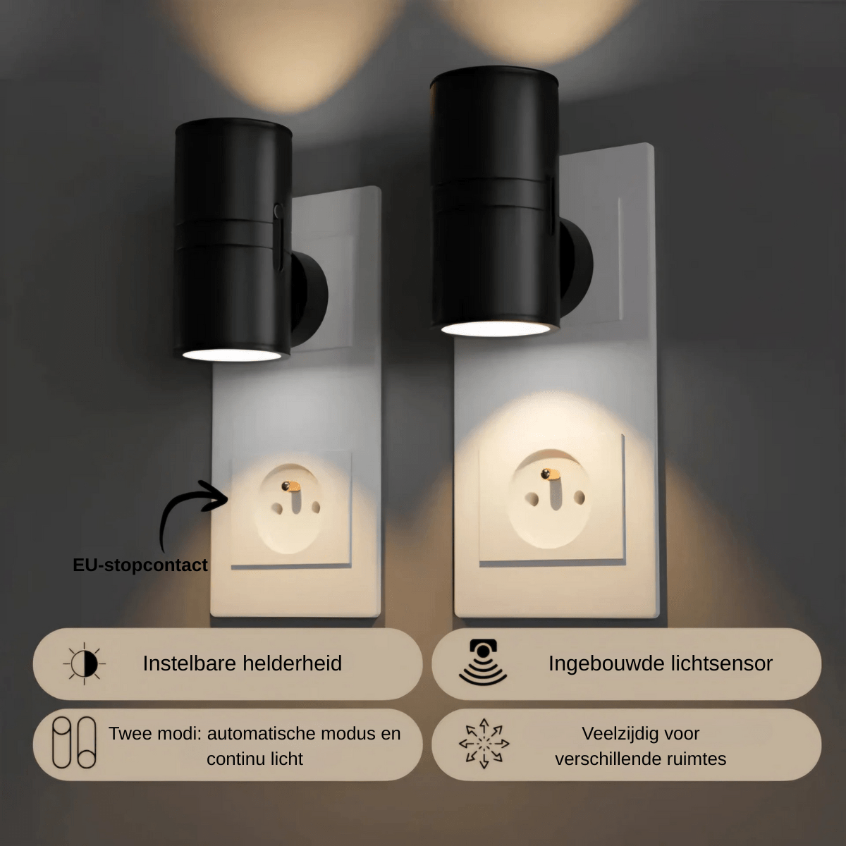 LumiPlug™ – Intelligente Stopcontactlamp met Schemersensor
