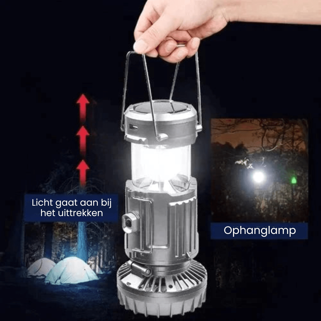 Draagbare LED-Campinglamp met Ventilator